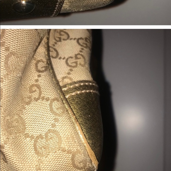 GUCCI SPECIAL $100.00 MORE MARKDOWN!!Authentic GUCCI metallic gold shoulder bag - Picture 15 of 16